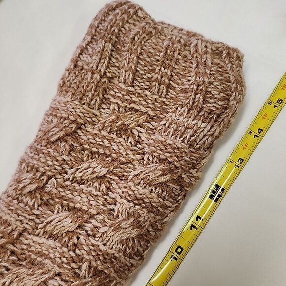 MUK LUKS Pink Cabin Slipper Long Knit Socks Insulated Layer w Grip Cold Weather - Picture 6 of 6